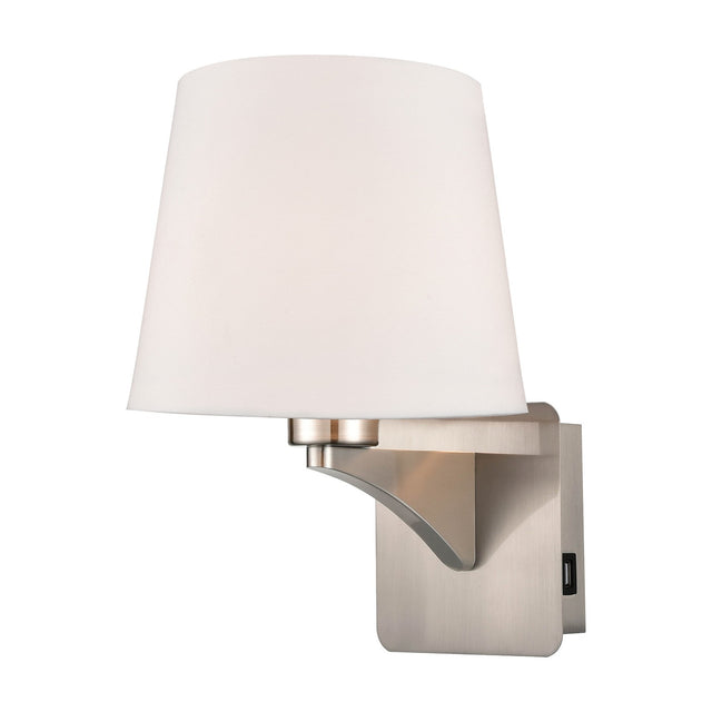 Orwell wall light in satin nickel finish