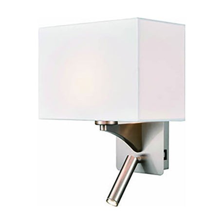 Orwell 2 light wall light in satin nickel finish