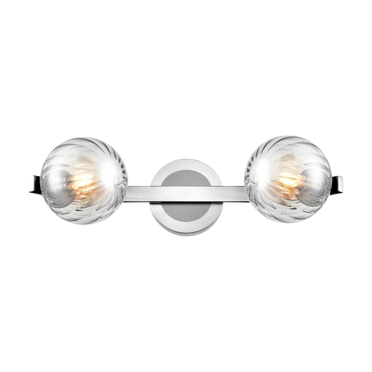 Oculus 2 light wall light in chrome and satin nickel finish, alternative view