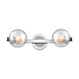 Oculus 2 light wall light in chrome and satin nickel finish, alternative view