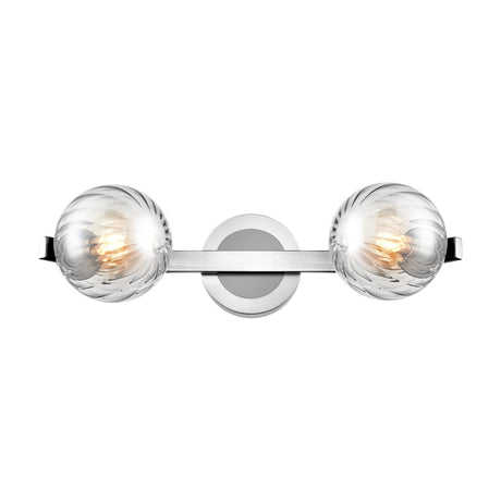 Oculus 2 light wall light in chrome and satin nickel finish, alternative view