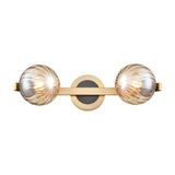 Oculus 2 light wall light in black and brass finish, alternative view