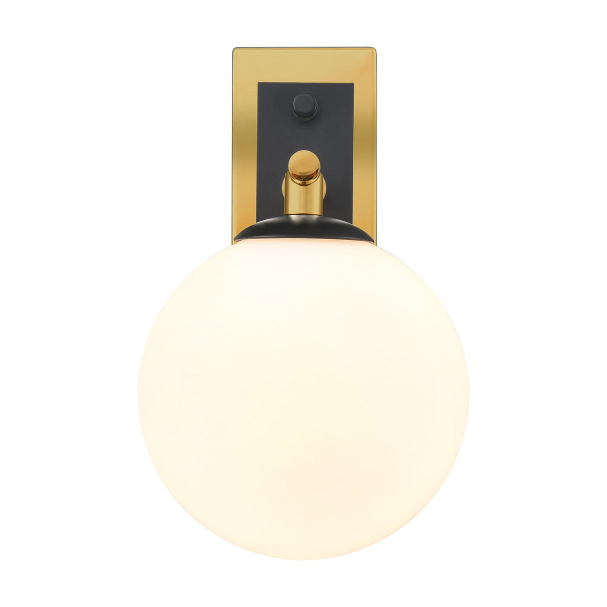 Stellar wall light in black and brass finish