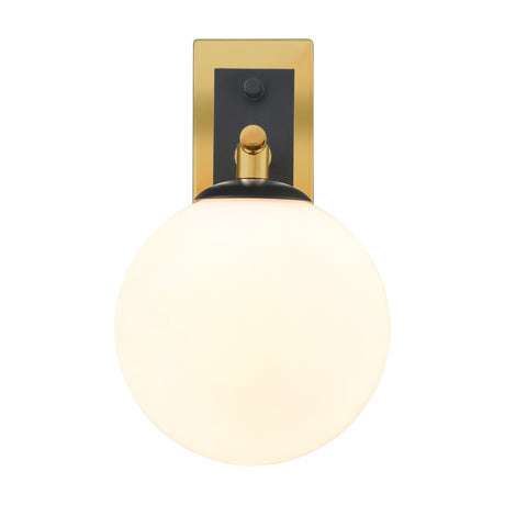 Stellar wall light in black and brass finish