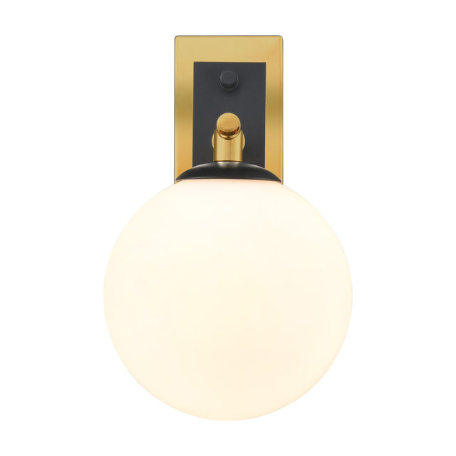 Stellar wall light in black and brass finish