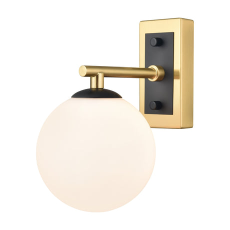 Stellar wall light in black and brass finish, alternative view