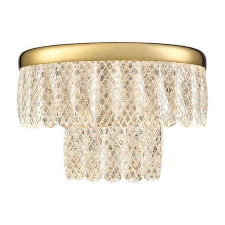 Victoria 2 light wall light in gold finish