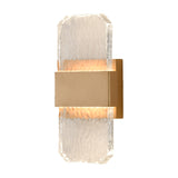 Frost exterior wall light in brass finish