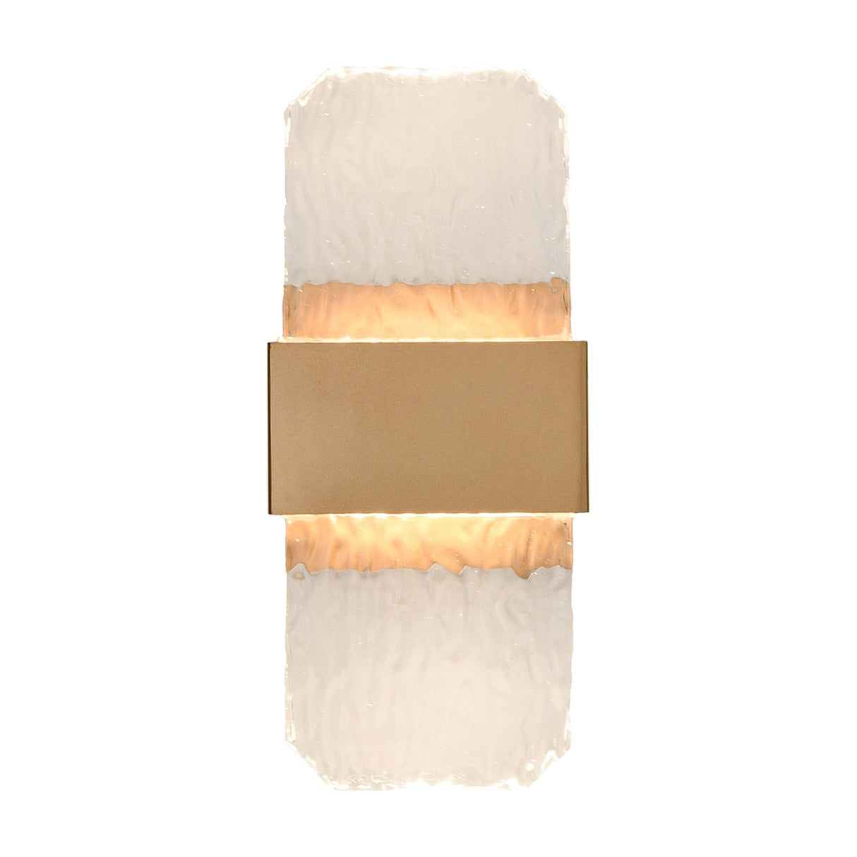 Frost exterior wall light in brass finish, unlit