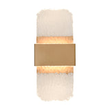 Frost exterior wall light in brass finish, unlit