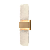Frost exterior wall light in brass finish