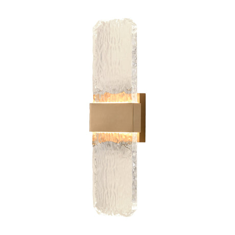 Frost exterior wall light in brass finish