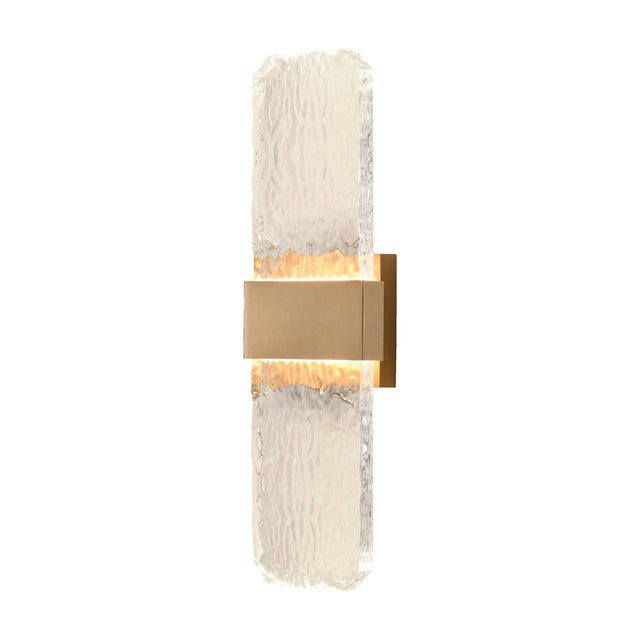 Frost exterior wall light in brass finish