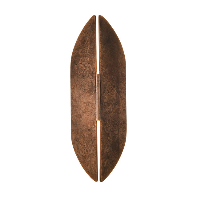 Warrior 2 light exterior wall light in copper finish