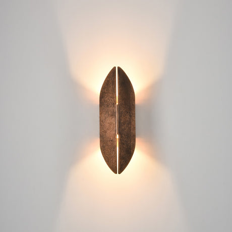 Warrior 2 light exterior wall light in copper finish, shown on a dark background