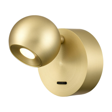 Iris wall light in satin brass finish