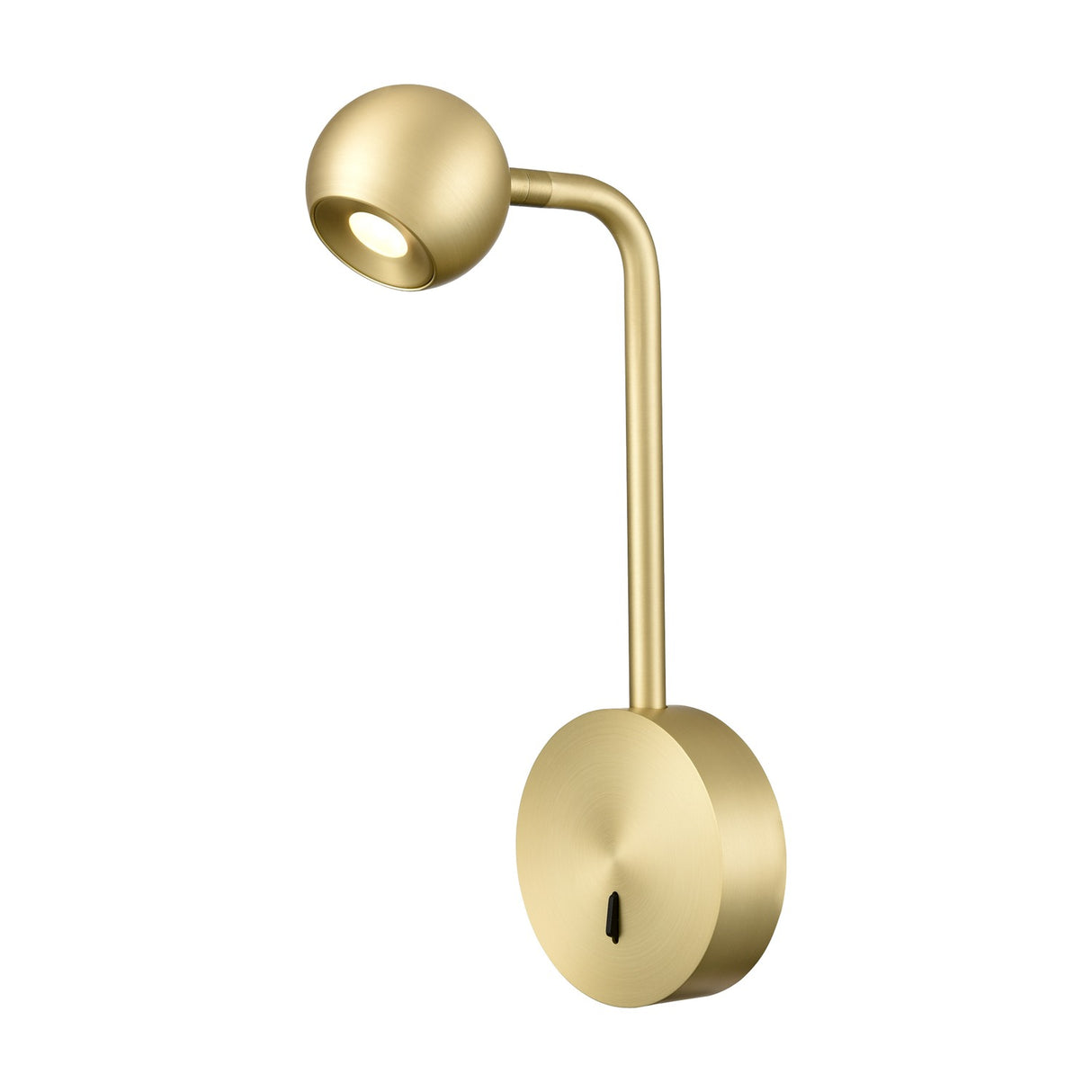 Iris wall light in satin brass finish
