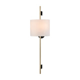 Serenity 2 light wall light in black and gold finish