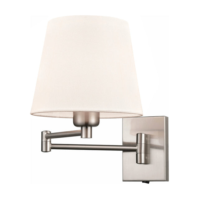 Francis wall light in satin nickel finish