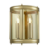 Marlow 2 light wall light in brass finish, alternative view