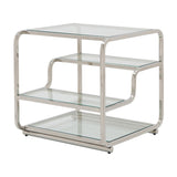 West Side Table - Chrome with Clear