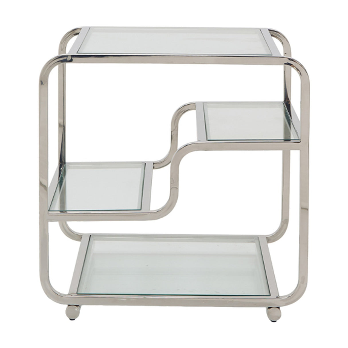 West Side Table - Chrome with Clear