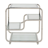 West Side Table - Chrome with Clear