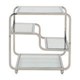 West Side Table - Chrome with Clear