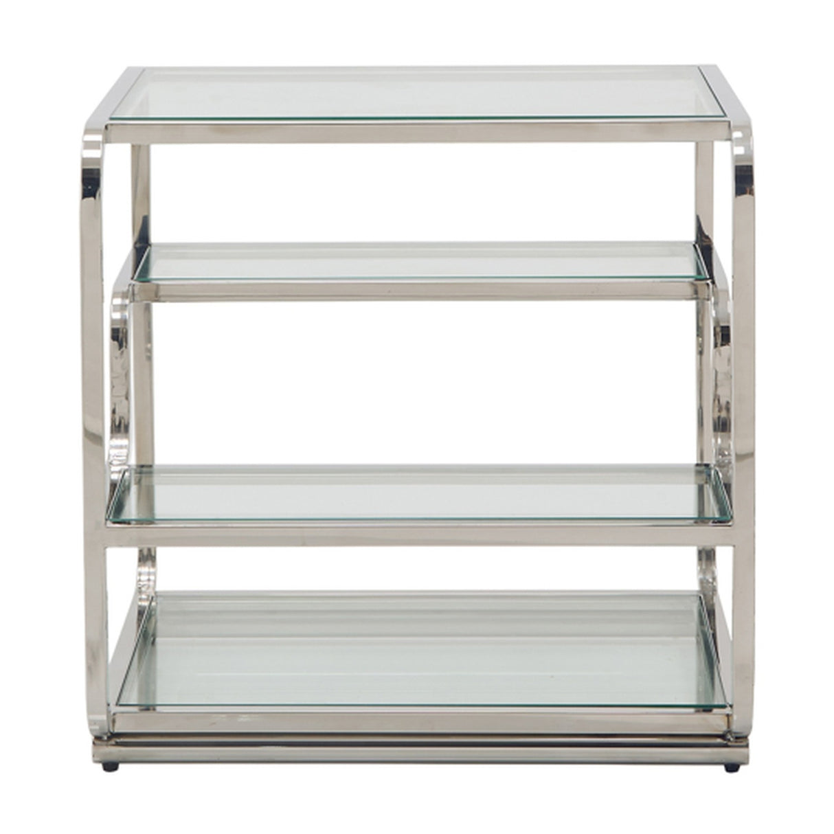 West Side Table - Chrome with Clear