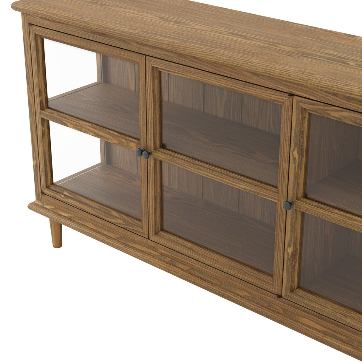 Westport 3 Door Sideboard - Smoked with Clear