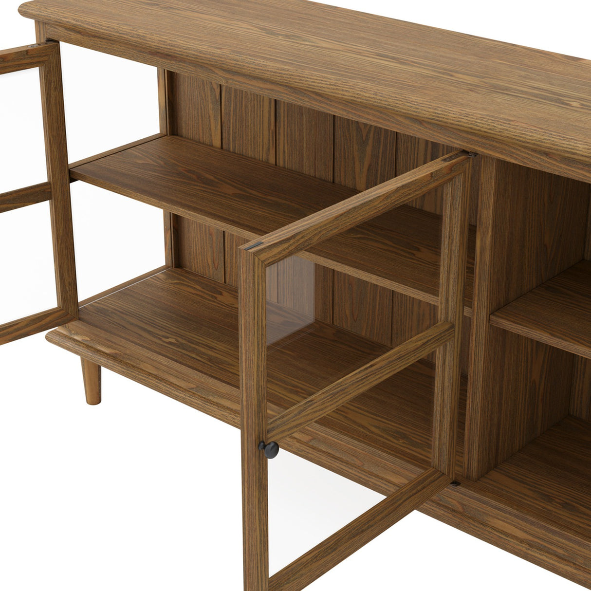 Westport 3 Door Sideboard - Smoked with Clear