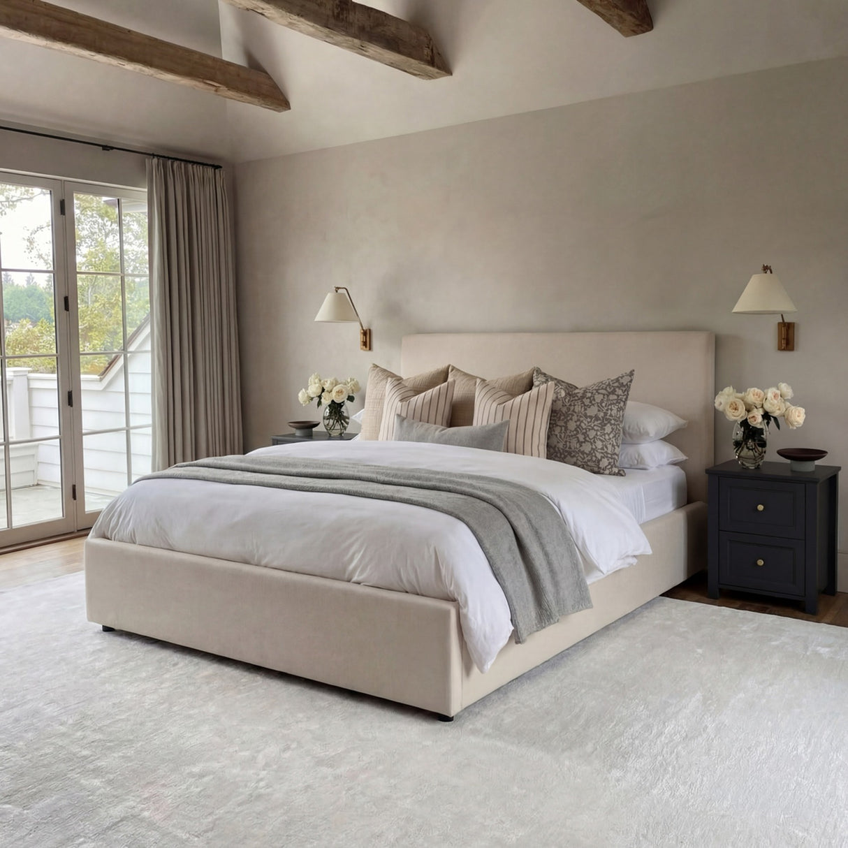 Wilder Double Bed Frame – Antique White