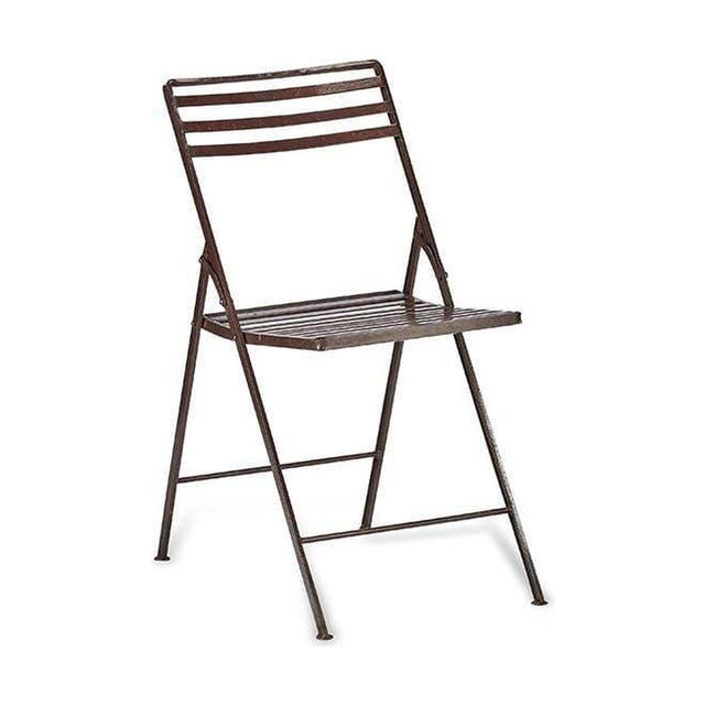 Yealme Iron Folding Bistro Garden Chair - Brown