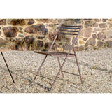 Yealme Iron Folding Bistro Garden Chair - Brown
