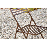 Yealme Iron Folding Bistro Garden Chair - Brown