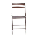 Yealme Iron Folding Bistro Garden Chair - Brown