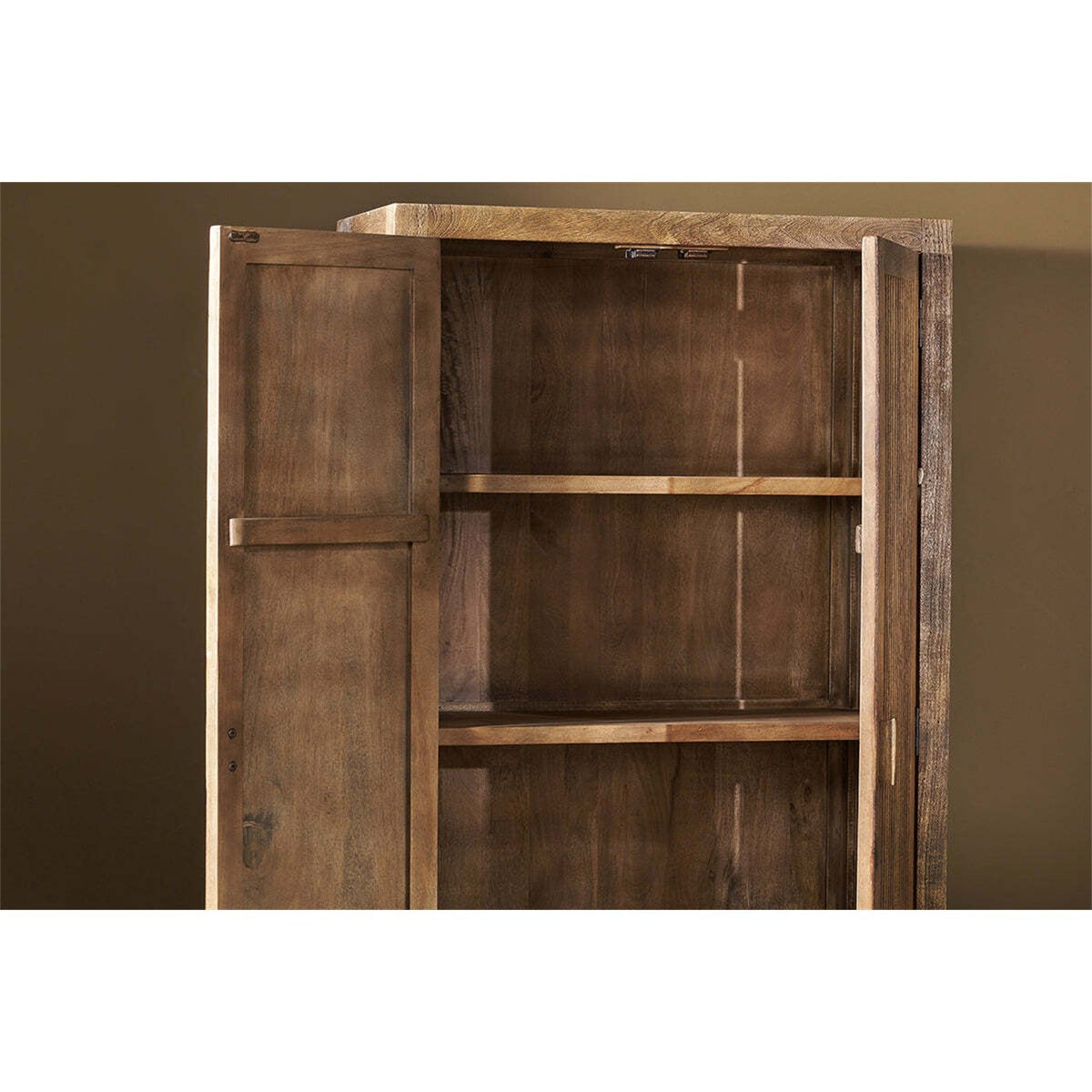Yasha Reeded Mango Wood Cabinet - Natural
