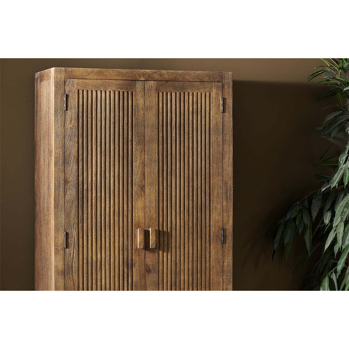 Yasha Reeded Mango Wood Cabinet - Natural