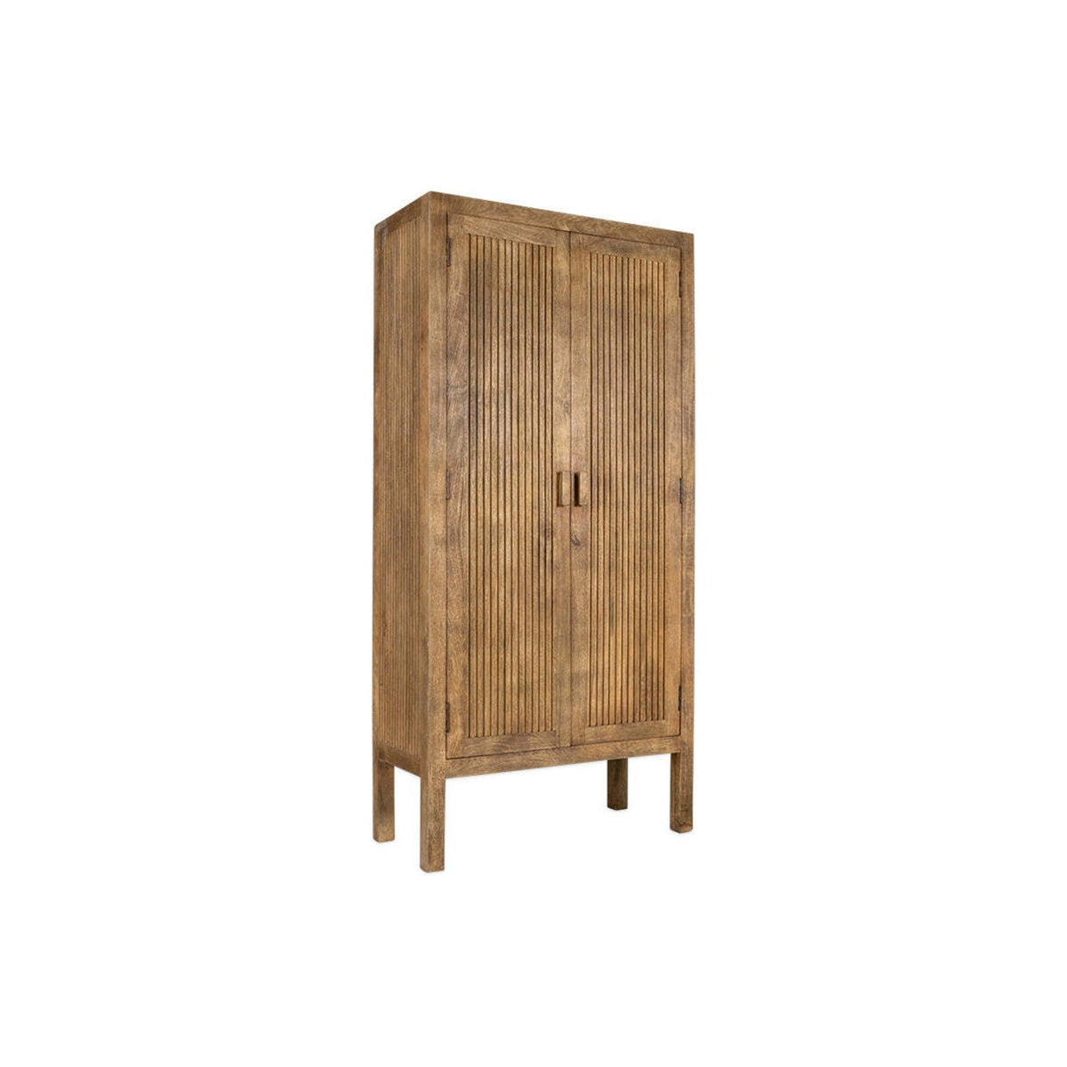Yasha Reeded Mango Wood Cabinet - Natural