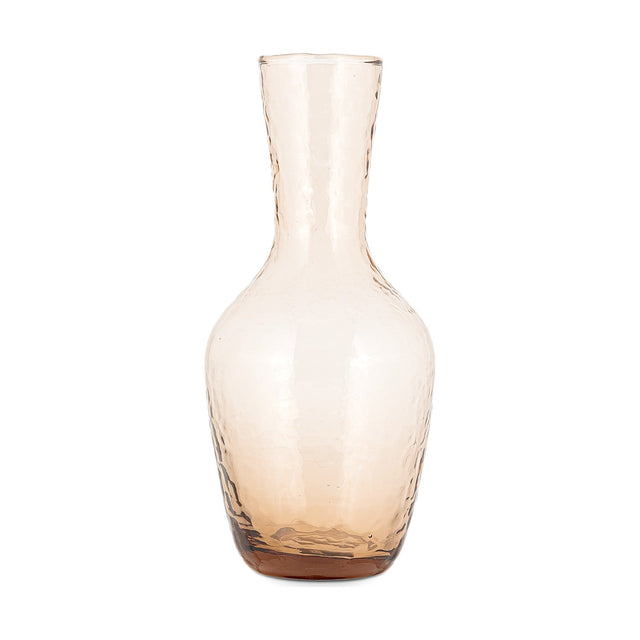 Yala Hammered Glass Jug - Dusty Terracotta