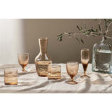 Yala Hammered Glass Jug - Dusty Terracotta