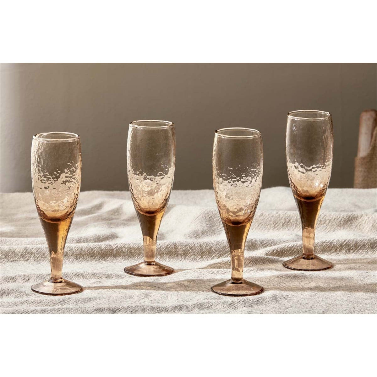 Yala Champagne Glasses - Dusty Terracotta - Set of 4