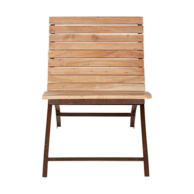 Yatin Slatted Acacia Garden Chair - Natural