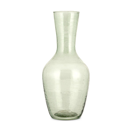 Yala Hammered Glass Carafe - Sage Green
