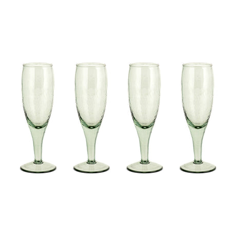 Yala Flute Champagne Glasses - Sage Green - Set of 4