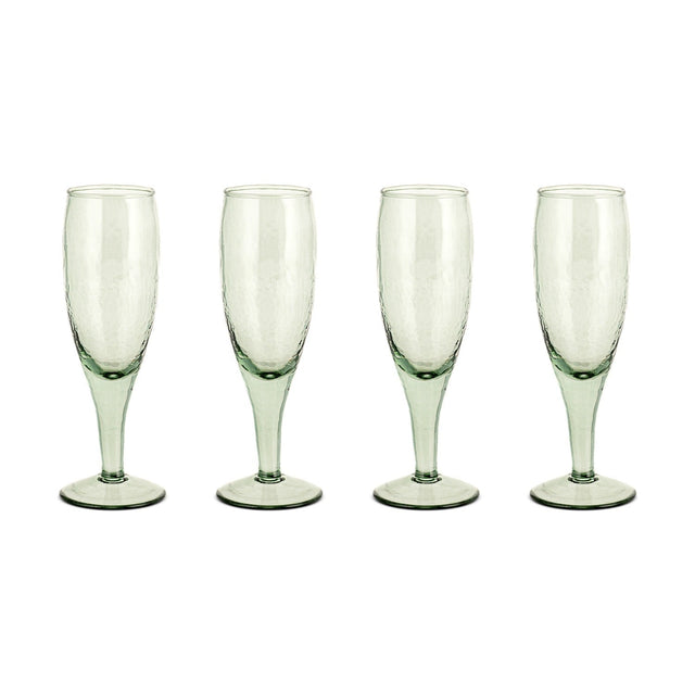 Yala Flute Champagne Glasses - Sage Green - Set of 4