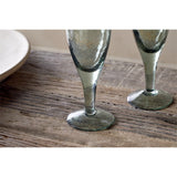 Yala Flute Champagne Glasses - Sage Green - Set of 4