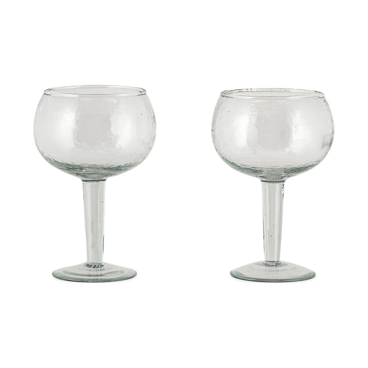 Yala Hammered Gin Glasses - Clear - Set of 2