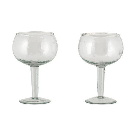 Yala Hammered Gin Glasses - Clear - Set of 2