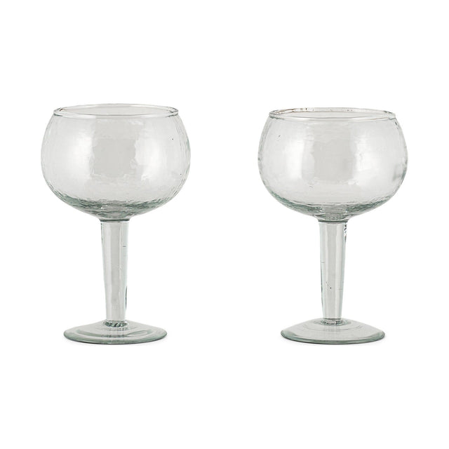 Yala Hammered Gin Glasses - Clear - Set of 2